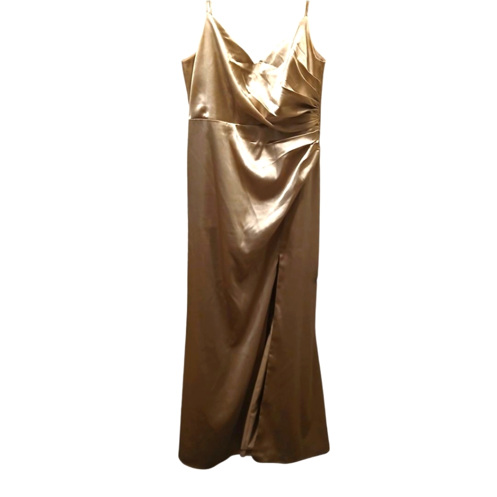 Birdy Grey Champagne Satin Gown